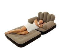 Canapé-lit gonflable multifonction 5 en 1 avec accoudoirs en L, paresseux adultes en plein air, lit gonflable, confortable fauteuil inclinable pliable