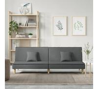 Canapé-lit gris foncé tissu canapé de jour canapé-lit pliant vidaXL