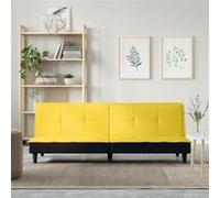 Vidaxl Canapé-Lit Jaune Clair Tissu Jaune