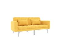 vidaXL Canapé-lit Jaune Tissu Jaune G
