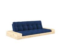 Canapé-lit Karup Base avec Coffre Latéral et Matelas 5 Couches, Bleu Cobalt/bleu Royal