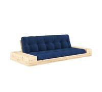 Canapé-lit Karup Base avec Coffre Latéral et Matelas 5 Couches Transparent/bleu Royal