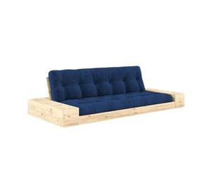 Canapé-lit Karup Base avec Coffre Latéral et Matelas 5 Couches Transparent/bleu Royal