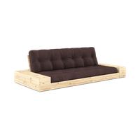 Canapé-lit Karup Design Base avec Coffre Latéral et Matelas 5 Couches Transparent/ Brun