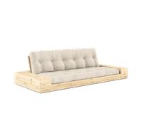 Canapé-lit Karup Design Base avec Coffre Latéral et Matelas 5 Couches Transparent/lin
