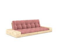 Canapé-lit Karup Design Base avec Coffre Latéral et Matelas 5 Couches Transparent/ Rose Sorbet