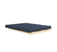 Canapé-lit Karup Design Roots avec Matelas 160x200 737 Bleu Marine/brun
