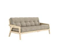 Canapé-lit Karup Grab en Pin Laqué Transparent/641 Sable Chaud