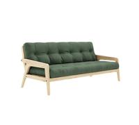 Canapé-lit Karup Grab en Pin Laqué Transparent/756 Vert Olive