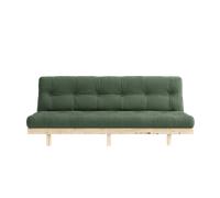 Canapé-lit Karup Lean avec Matelas 5 Couches 130x190 Vert olive/Brut