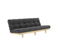Canapé-lit Karup Lean avec Matelas Alpha 130x200 Charbon/Brut
