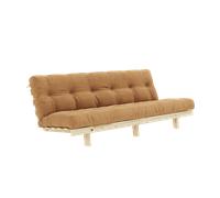 Canapé-lit Karup Lean avec Matelas Alpha 130x200 Fudge Brown/Raw