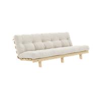 Canapé-lit Karup Lean avec Matelas Alpha 130x200 Ivoire/Brut