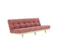 Canapé-lit Karup Lean avec Matelas Alpha 130x200 Rose sorbet/Brut