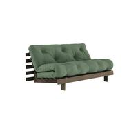 Canapé-lit Karup Roots 160x200 Brun Caroube/756 Vert Olive
