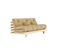 Canapé-lit Karup Roots 160x200 Brut/758 Beige Blé