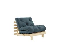 Canapé-lit Karup Roots 90x200 Brut/757 Bleu Pétrole