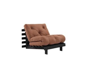 Canapé-lit Karup Roots 90x200 Noir Nuit/759 Brun Argile