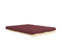 Canapé-lit Karup Roots avec Matelas 160x200 710 Bordeaux/Brut