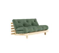 Canapé-lit Karup Roots avec Matelas 160x200 756 Vert olive/Brut