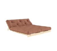 Canapé-lit Karup Roots avec matelas 160x200 759 Brun argile/Brut