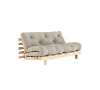 Canapé-lit Karup Roots avec Matelas 160x200 914 Lin/Brut