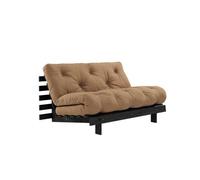 Canapé-lit Karup Roots avec Matelas Roots 140x200 Mocca/Laqué Noir
