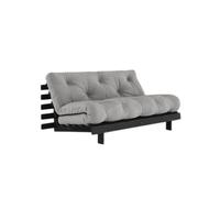 Canapé-lit Karup Roots avec Matelas Roots 160x200 Gris/Noir Laqué