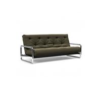 Canapé lit LOMIRA NORDIC SOFT SPRING couchage 140x200 tissu Bouclé Forest Green