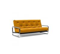 Canapé lit LOMIRA NORDIC SOFT SPRING couchage 140x200 tissu Elegance Curry