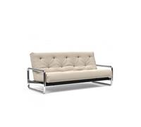 Canapé lit LOMIRA NORDIC SPRING couchage 140x200 tissu Phobos Latte