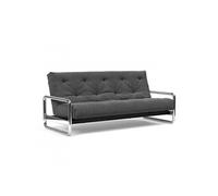 Canapé lit LOMIRA NORDIC SPRING couchage 140x200 tissu Taura Deep Grey