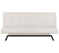 Canapé-lit Moderne Convertible 3 Places en Tissu Blanc Cassé Leeds