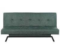 Canapé-lit Moderne Convertible 3 Places en Tissu Vert Leeds