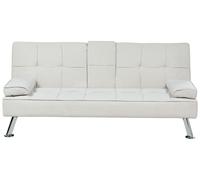 Canapé-lit Moderne Table escamotable Clic-Clac Convertible en Tissu Beige Roxen