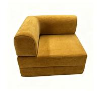 Canapé Lit Modulable,Banquette Convertible pour Pièce À Vivre Ouverte | Canapé Compressé Velours Côtelé,Multi-usages Et Pliable Pour Appartement Ville(Yellow,100cm/39.4inch)