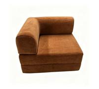 Canapé Lit Modulable,Banquette Convertible pour Pièce À Vivre Ouverte | Canapé Compressé Velours Côtelé,Multi-usages Et Pliable Pour Appartement Ville(Caramel,100cm/39.4inch)