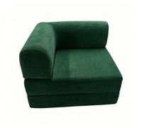 Canapé Lit Modulable,Banquette Convertible pour Pièce À Vivre Ouverte | Canapé Compressé Velours Côtelé,Multi-usages Et Pliable Pour Appartement Ville(Green,100cm/39.4inch)