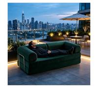 Canapé Lit Modulable,Banquette Convertible pour Pièce À Vivre Ouverte | Canapé Compressé Velours Côtelé,Multi-usages Et Pliable Pour Appartement Ville(Green,180cm/70.9inch)