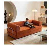 Canapé Lit Modulable,Banquette Convertible pour Pièce À Vivre Ouverte | Canapé Compressé Velours Côtelé,Multi-usages Et Pliable Pour Appartement Ville(Caramel,220cm/86.6inch)