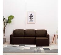 Canapé-lit modulaire 3 places Marron Similicuir - VIDAXL - Convertible - Contemporain