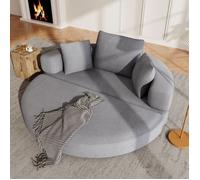 Canapé-lit Multifonction Compact,Surface de Couchage 173x153cm,Rembourrage Sans Ressorts Ni Poussière,Livré -Gris HOUSSE DE CANAPE