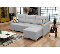 Canapé-lit multifonctionnel avec coffre de lit, grand couchage et housse amovible - Canapé d'angle moderne avec ressorts ondulés et fonction sommeil pour invités | Disposition à droite 228x151x93 cm G