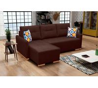 Canapé-lit multifonctionnel avec coffre de lit, grande surface de couchage et housse amovible - Canapé d'angle moderne avec ressorts ondulés et fonction de couchage pour invités | Layout gauche 228x15