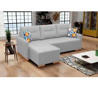 Canapé-lit multifonctionnel avec coffre de lit, grande surface de couchage et housse amovible - Canapé d'angle moderne avec ressorts ondulés et fonction de couchage pour invités | Layout gauche 228x15