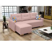 Canapé-lit multifonctionnel, avec tiroir de lit, grande surface de couchage et housse amovible, Canapé d'angle moderne, avec ressorts ondulés et fonction de sommeil, pour les invités, disposition
