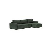 Canapé lit NEWILLA LOUNGER méridienne coffre tissu Avella Green