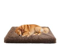 Canapé-lit orthopédique pour chien de très grande taille, coussin lavable et chaud avec fond antidérapant, matelas amovible de taille moyenne et grande (75 x 50 x 7 cm, kaki)