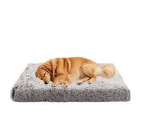 Canapé-lit orthopédique pour chien de très grande taille, coussin lavable et chauffant avec base antidérapante - Matelas amovible de taille moyenne et grande (75 x 50 x 7 cm, café)