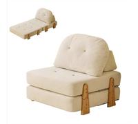 Canapé Lit Petit Canape Convertible Lit avec Matelas Canape Velours Cotele Fauteuil Convertible Meridienne Chauffeuse 1 Place Adulte Banquette Bz Escamotable Canapé Clic Clac Clic-Clac Pouf (Blanc)